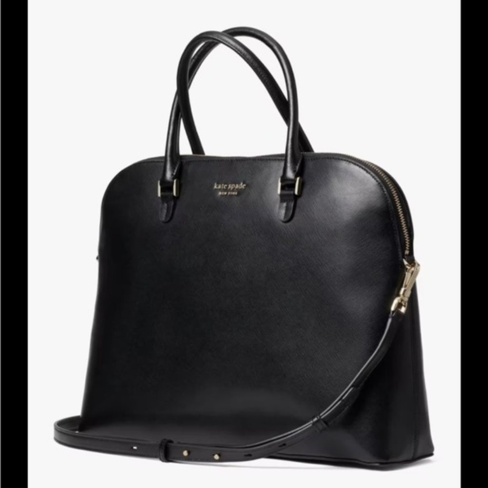 NWT Kate Spade Saffiano Spencer Leather Briefcase - Picture 1 of 8